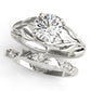 Nature Inspired Floral Leaves Engagement Ring