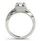 Nature Inspired Floral Leaves Engagement Ring