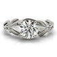 Nature Inspired Floral Leaves Engagement Ring