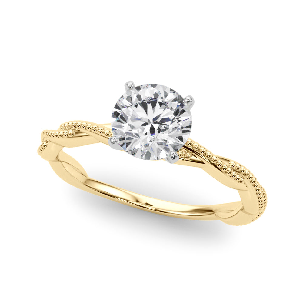 Twisting Milgrain Engagement Ring