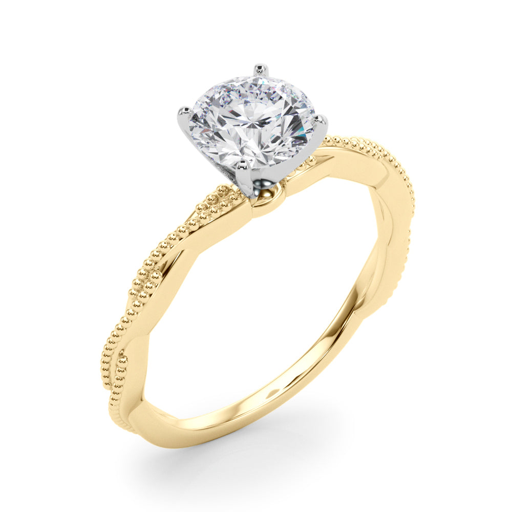 Twisting Milgrain Engagement Ring