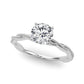 Twisting Milgrain Engagement Ring
