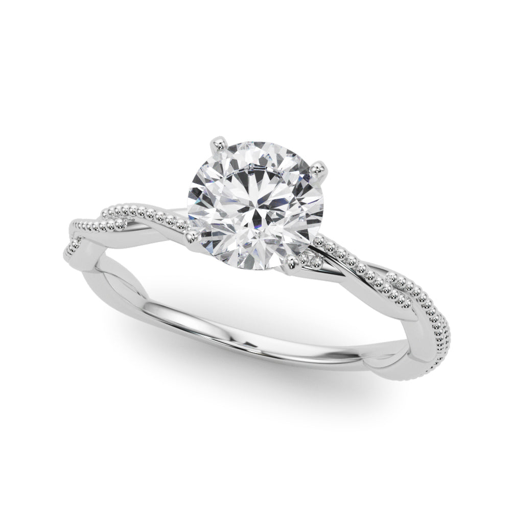 Twisting Milgrain Engagement Ring