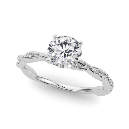 Twisting Milgrain Engagement Ring
