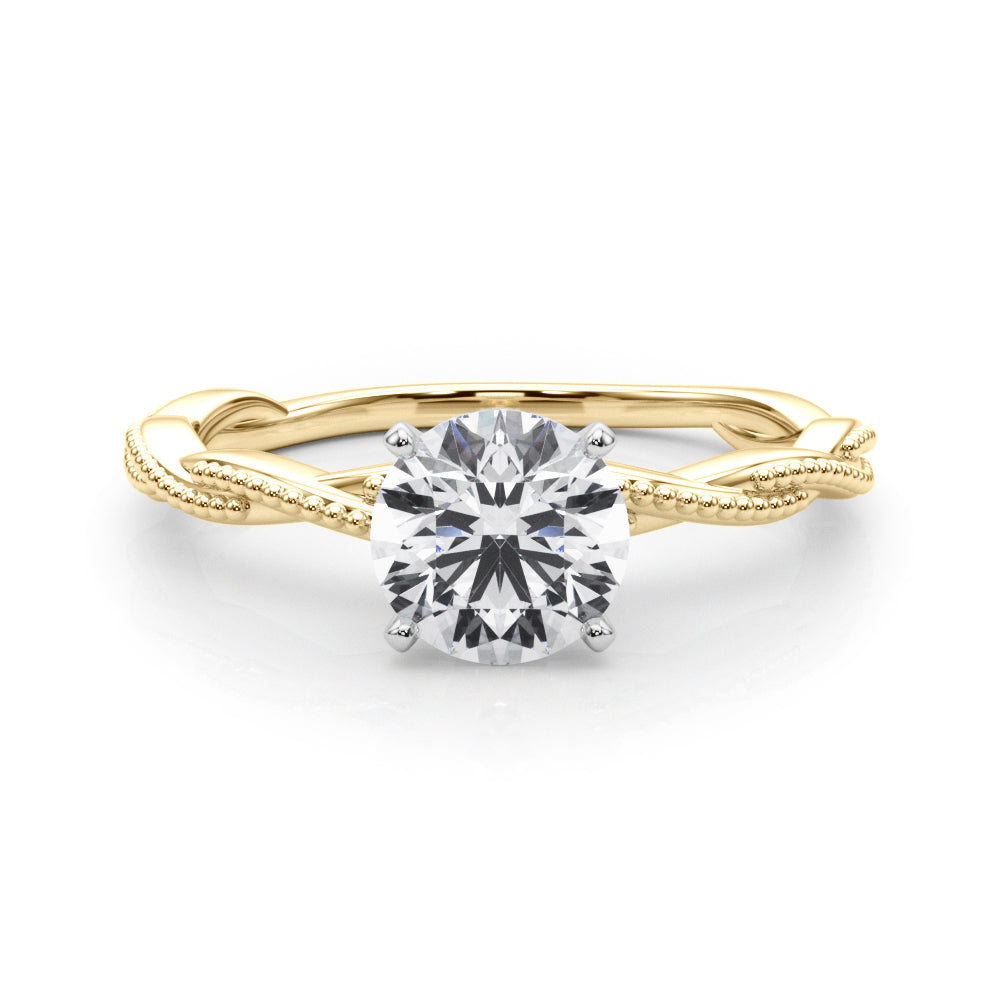 Twisting Milgrain Engagement Ring