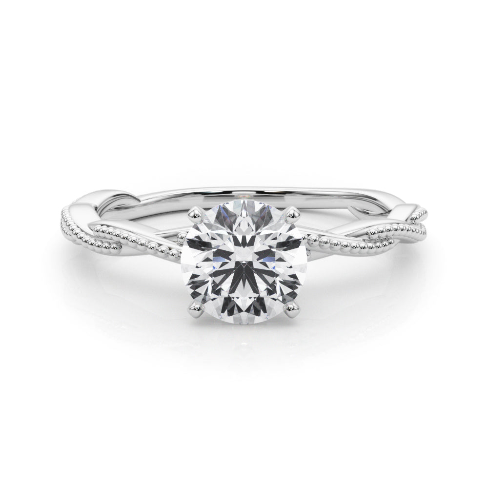 Twisting Milgrain Engagement Ring