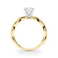 Twisting Milgrain Engagement Ring