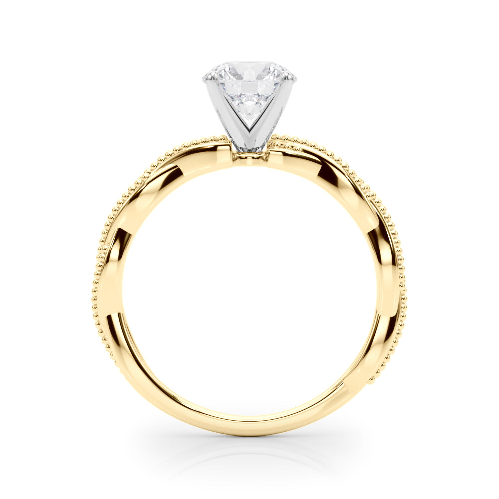 Twisting Milgrain Engagement Ring