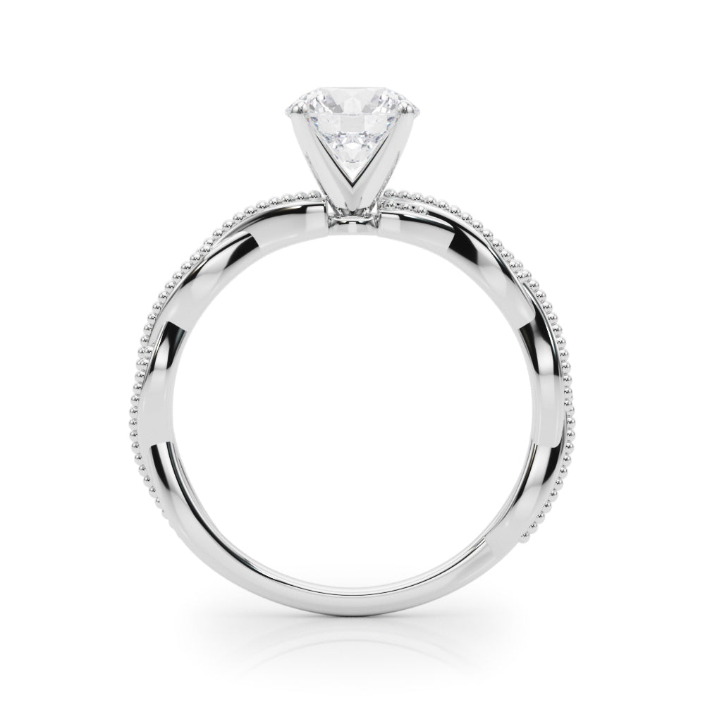 Twisting Milgrain Engagement Ring