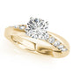 Swirl Prong-In-Channel Engagement Ring