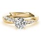 Swirl Prong-In-Channel Engagement Ring