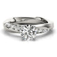 Swirl Prong-In-Channel Engagement Ring