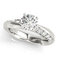 Swirl Prong-In-Channel Engagement Ring