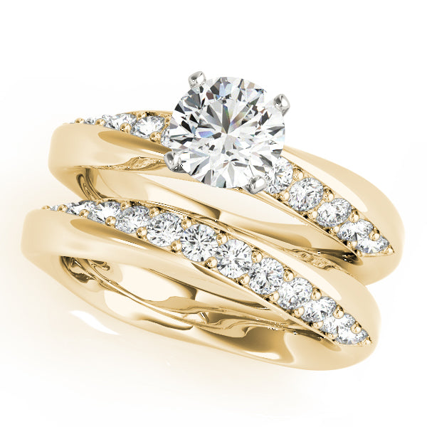 Swirl Prong-In-Channel Engagement Ring