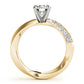 Swirl Prong-In-Channel Engagement Ring