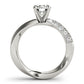 Swirl Prong-In-Channel Engagement Ring