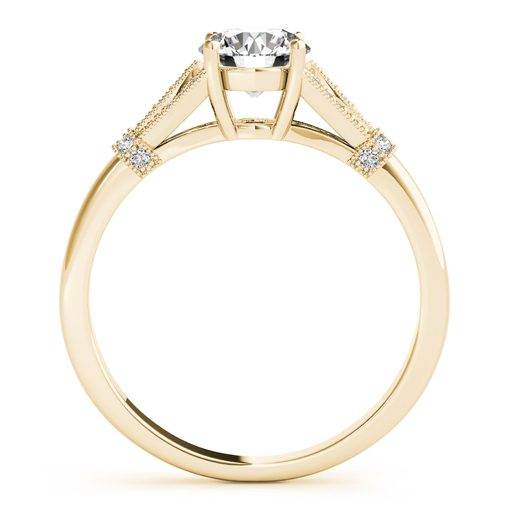 Vintage Marquise Shape Milgrain Engagement Rings