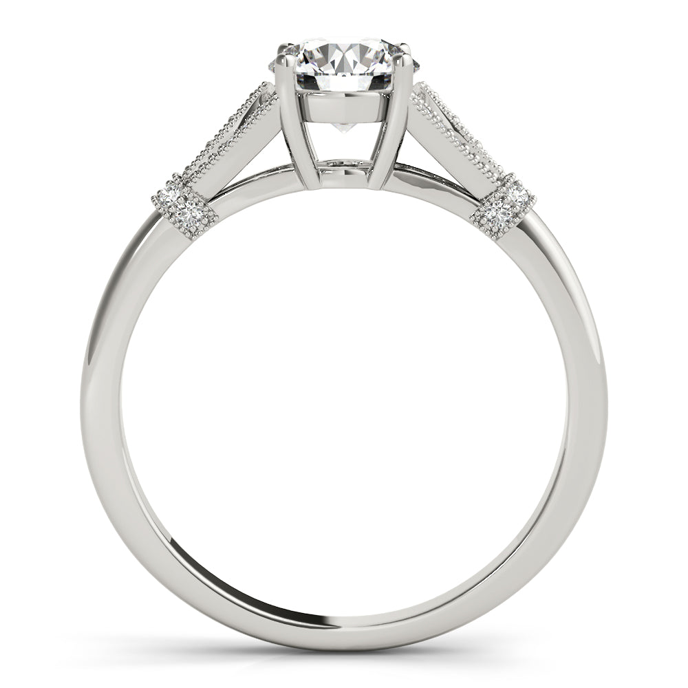 Vintage Marquise Shape Milgrain Engagement Rings