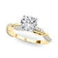 Twisting Alternating Pavé Engagement Ring