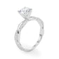 Twisting Alternating Pavé Engagement Ring