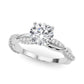 Twisting Alternating Pavé Engagement Ring