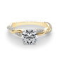 Twisting Alternating Pavé Engagement Ring