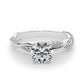 Twisting Alternating Pavé Engagement Ring