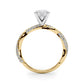 Twisting Alternating Pavé Engagement Ring