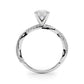Twisting Alternating Pavé Engagement Ring