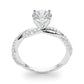 Twisting Alternating Pavé Engagement Ring