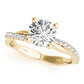 Twisting Diamond Accented Engagement Ring