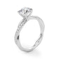 Twisting Diamond Accented Engagement Ring