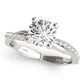 Twisting Diamond Accented Engagement Ring