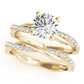 Twisting Diamond Accented Engagement Ring