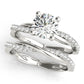 Twisting Diamond Accented Engagement Ring