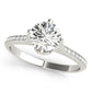 Single Row Prong Set Engagement Ring