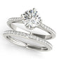 Single Row Prong Set Engagement Ring