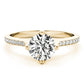 Single Row Prong Set Engagement Ring