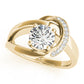 Bypass Single Row Engagement Ring