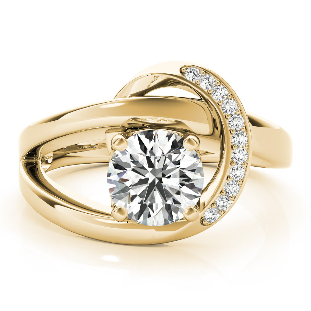 Bypass Single Row Engagement Ring