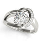 Bypass Single Row Engagement Ring