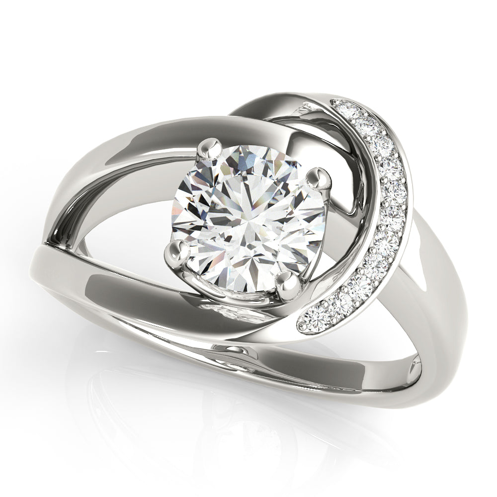 Bypass Single Row Engagement Ring