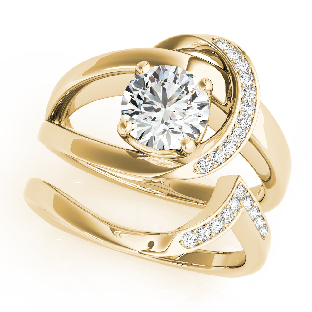 Bypass Single Row Engagement Ring