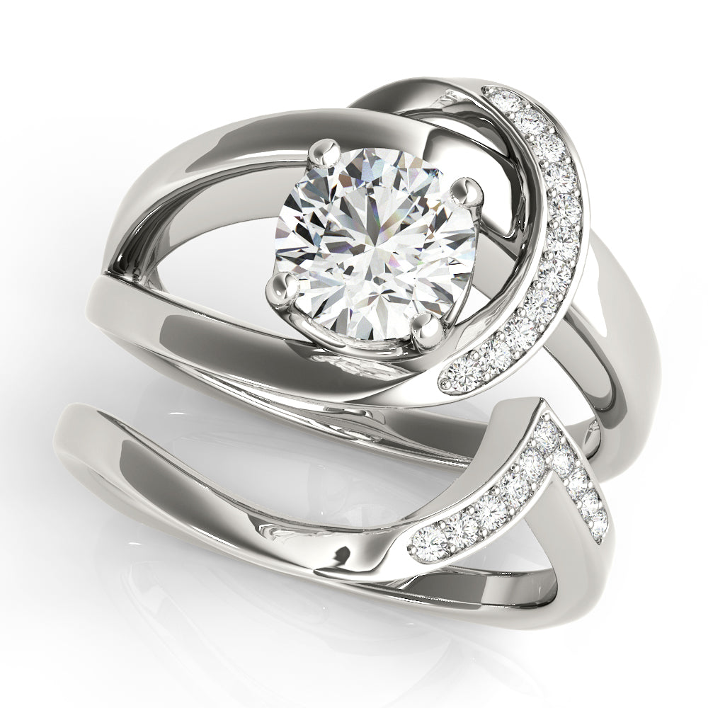 Bypass Single Row Engagement Ring