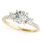 3-Stone Solitaire Split Prong Engagement Ring