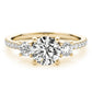 3-Stone Solitaire Split Prong Engagement Ring