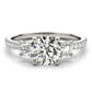 3-Stone Solitaire Split Prong Engagement Ring