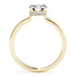 Round Hidden Halo Engagement Ring