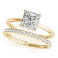 Square & Princess Cut Hidden Halo Engagement Ring
