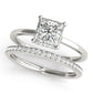 Square & Princess Cut Hidden Halo Engagement Ring